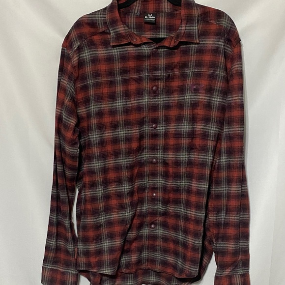 Under Armour Other - UNDERARMOUR MENS SIZE XL RUST BLACK FLANNEL SHIRT SNAP BUTTONS  GOOD CONDITION